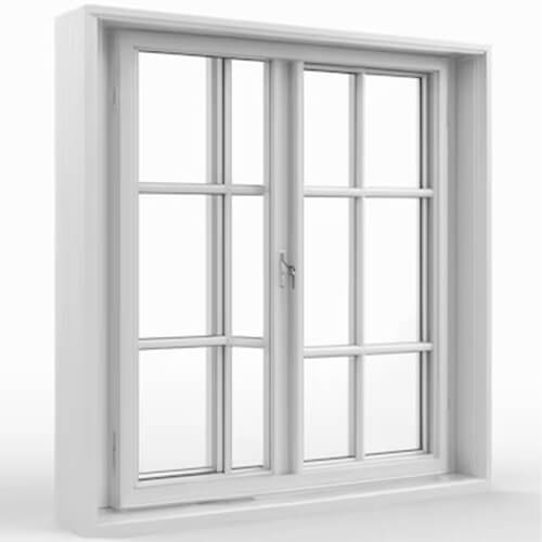 پنجره دو لنگه هلالی آکرول